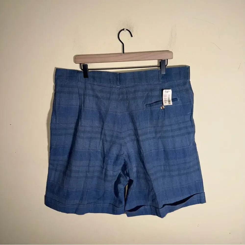 NWT COLLECTIF YOUNKERS 90s deadstock preppy cuffed cotton shorts 40
